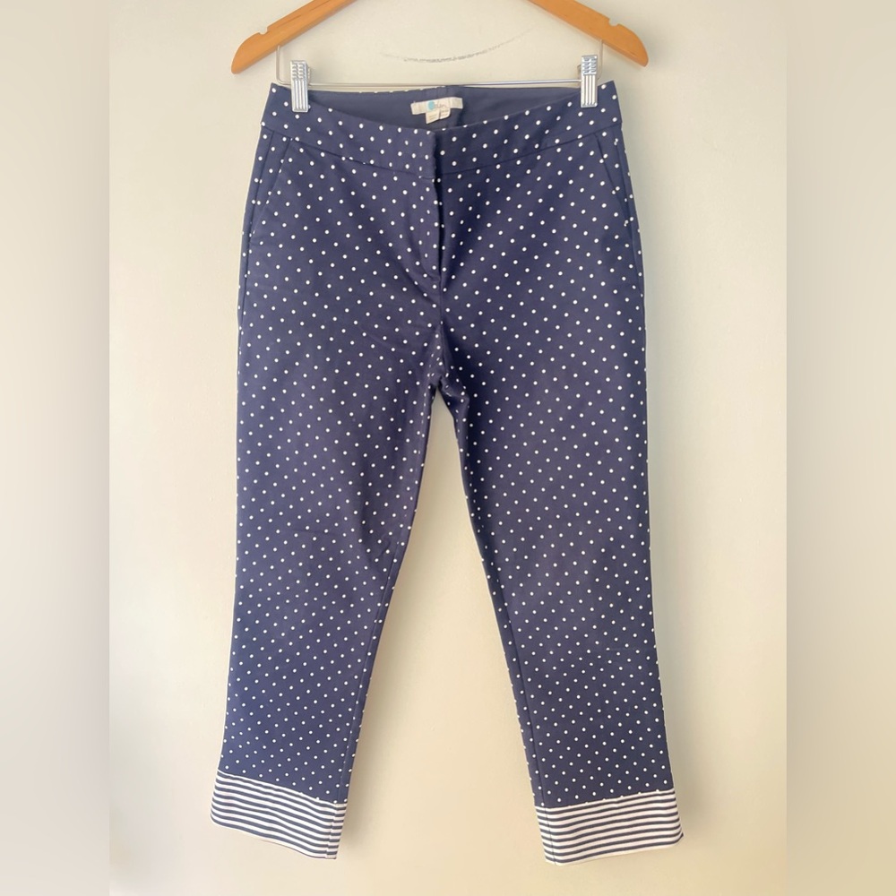 Boden Richmond Navy Blue polka dots Pants - Picture 2 of 16